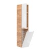 Dulap inalt Aruba White, MDF, PAL melaminat, stejar artizanal/alb lucios, 2 usi, H.170 cm, ARUBA WHITE 804 FSC