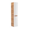 Dulap inalt Aruba White, MDF, PAL melaminat, stejar artizanal/alb lucios, 2 usi, H.170 cm, ARUBA WHITE 804 FSC