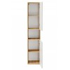 Dulap inalt Aruba White, MDF, PAL melaminat, stejar artizanal/alb lucios, 2 usi, H.170 cm, ARUBA WHITE 805 FSC