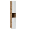 Dulap inalt Aruba White, MDF, PAL melaminat, stejar artizanal/alb lucios, 2 usi, H.170 cm, ARUBA WHITE 805 FSC