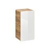 Dulapior baie Aruba White, MDF, PAL melaminat, stejar artizanal/alb lucios, 1 usa, L.35 cm, ARUBA WHITE 810 FSC