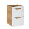 Masca lavoar Aruba White, MDF, PAL melaminat, stejar artizanal/alb lucios, 2 sertare, L.40 cm, ARUBA WHITE 823 -40CM FSC