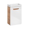 Masca lavoar Aruba White, MDF, PAL melaminat, stejar artizanal/alb lucios, 1 usa, L.40 cm, ARUBA WHITE 826 FSC