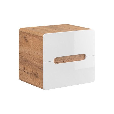 Masca lavoar Aruba White, MDF, PAL melaminat, stejar artizanal/alb lucios, 2 sertare, L.60 cm, ARUBA WHITE 828-UN-60CM FSC