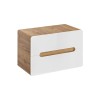 Masca lavoar Aruba White, MDF, PAL melaminat, stejar artizanal/alb lucios, 2 sertare, L.80 cm, ARUBA WHITE 829-UN-80CM FSC