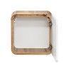 Dulapior baie Aruba White Qubix, MDF, PAL melaminat, stejar artizanal/alb lucios, 1 usa, 35 cm x 35 cm, ARUBA WHITE 831 FSC