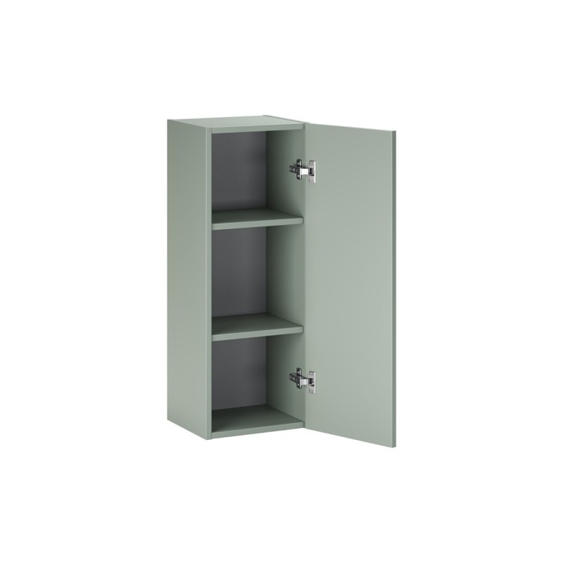 Semicoloana Aster Green, MDF, PAL melaminat, verde mat, 1 usa, H.80 cm, ASTER GREEN 80-30-1D