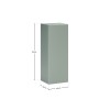 Semicoloana Aster Green, MDF, PAL melaminat, verde mat, 1 usa, H.80 cm, ASTER GREEN 80-30-1D