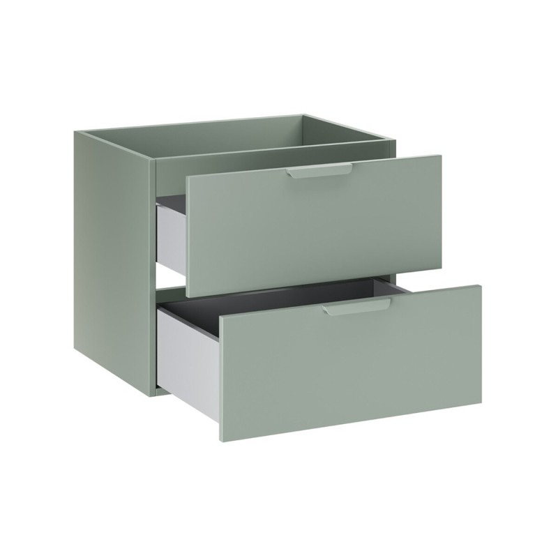 Dulap lavoar Aster Green, MDF, PAL melaminat, verde mat, 2 sertare, L.60 cm, ASTER GREEN 82-60-46-2S