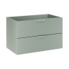 Dulap lavoar Aster Green, MDF, PAL melaminat, verde mat, 2 sertare, L.80 cm, ASTER GREEN 82-80-46-2S