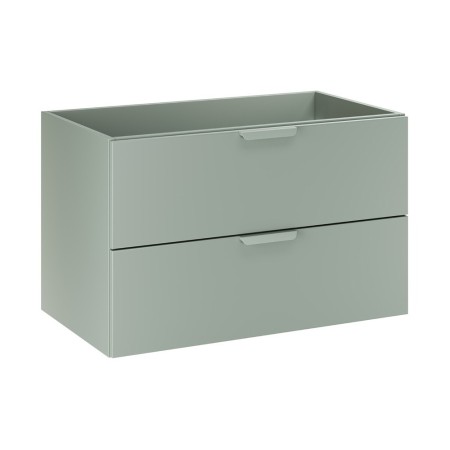 Dulap lavoar Aster Green, MDF, PAL melaminat, verde mat, 2 sertare, L.80 cm, ASTER GREEN 82-80-46-2S