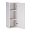Semicoloana Aster White, PAL melaminat, alb mat, 1 usa, H.80 cm, ASTER WHITE 80-30-1D