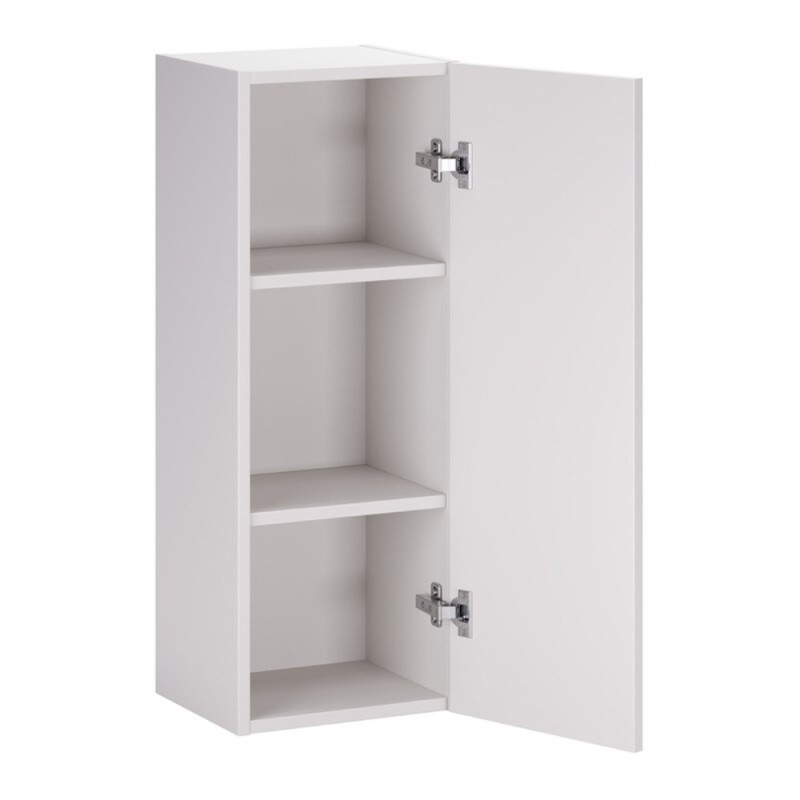 Semicoloana Aster White, PAL melaminat, alb mat, 1 usa, H.80 cm, ASTER WHITE 80-30-1D