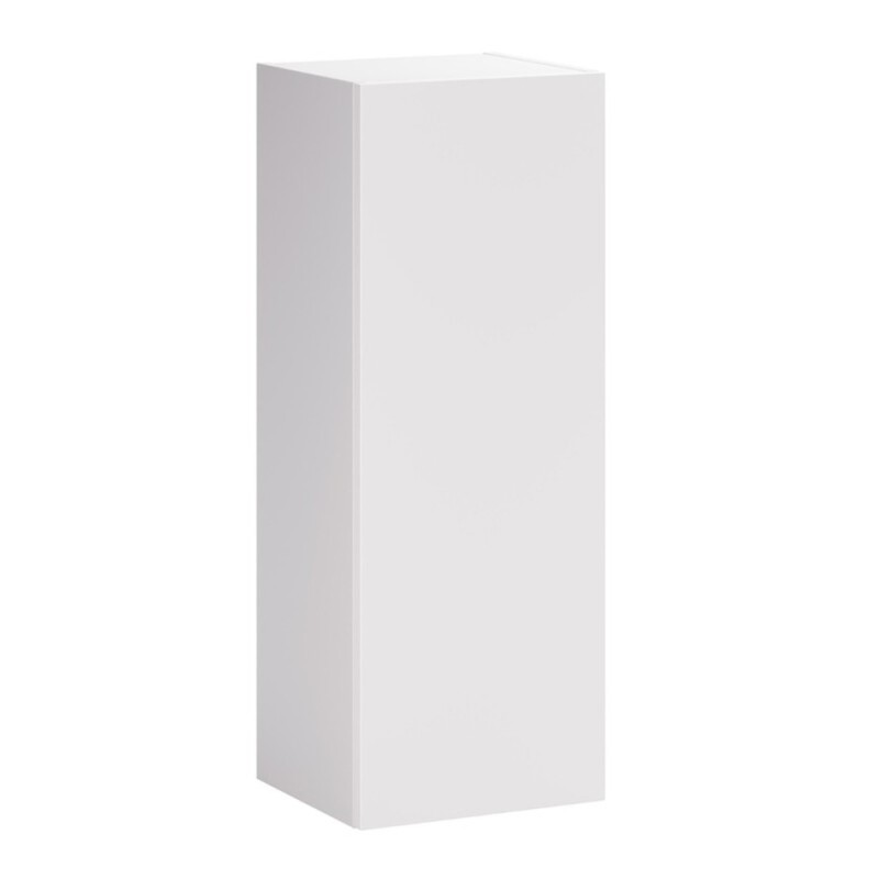 Semicoloana Aster White, PAL melaminat, alb mat, 1 usa, H.80 cm, ASTER WHITE 80-30-1D