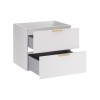 Dulap lavoar Aster White, MDF, PAL melaminat, alb mat, 2 sertare, L.60 cm, ASTER WHITE 82-60-46-2S