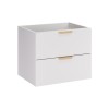 Dulap lavoar Aster White, MDF, PAL melaminat, alb mat, 2 sertare, L.60 cm, ASTER WHITE 82-60-46-2S