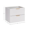 Dulap lavoar Aster White, MDF, PAL melaminat, alb mat, 2 sertare, L.60 cm, ASTER WHITE 82-60-46-2S