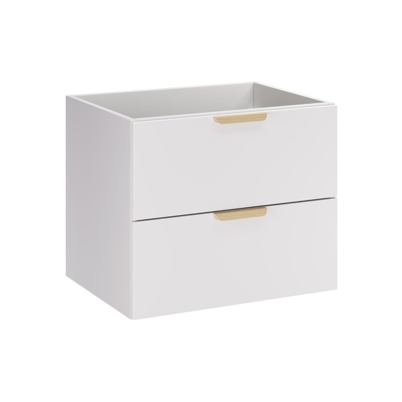 Dulap lavoar Aster White, MDF, PAL melaminat, alb mat, 2 sertare, L.60 cm, ASTER WHITE 82-60-46-2S