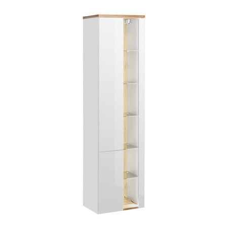 Dulap inalt Bahama White, MDF, PAL melaminat, alb/stejar wotan, H.170 cm, BAHAMA WHITE 800 FSC