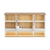 Dulap cu oglinda Bahama White, MDF, PAL melaminat, alb/stejar wotan, 3 usi, L.120 cm, BAHAMA WHITE 843 FSC