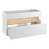 Dulap lavoar Bahama White, MDF, PAL melaminat, alb/stejar wotan, 1 sertar, L.120 cm, BAHAMA WHITE 854 FSC