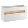 Dulap lavoar Bahama White, MDF, PAL melaminat, alb/stejar wotan, 1 sertar, L.120 cm, BAHAMA WHITE 854 FSC