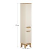 Dulap inalt Bali Cashmere, MDF, PAL melaminat, cashmir mat/stejar wotan, 2 usi, 1 sertar, H.187 cm, BALI CASHMERE 80-35-2D1S