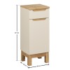 Dulap lateral Bali Cashmere, MDF, PAL melaminat, cashmir mat/stejar wotan, 1 usa, 1 sertar, L.35 cm, BALI CASHMERE 81-35-1D1S