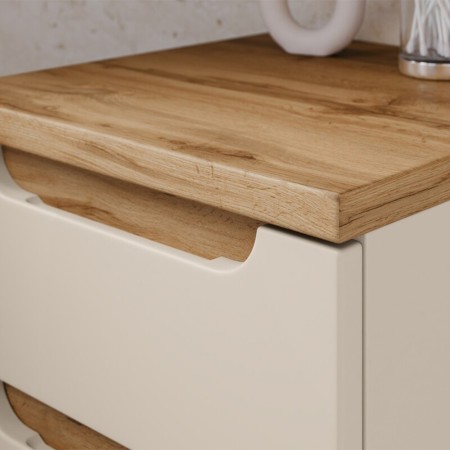 Dulap lateral Bali Cashmere, MDF, PAL melaminat, cashmir mat/stejar wotan, 1 usa, 1 sertar, L.35 cm, BALI CASHMERE 81-35-1D1S
