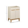 Dulap lavoar Bali Cashmere, MDF, PAL melaminat, cashmir mat/stejar wotan, 2 usi, L.60 cm, BALI CASHMERE 82-60-46-2D