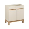 Dulap lavoar Bali Cashmere, MDF, PAL melaminat, cashmir mat/stejar wotan, 2 usi, L.80 cm, BALI CASHMERE 82-80-46-2D