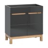 Dulap lavoar Bali Grafit, MDF, PAL melaminat, gri, 2 usi, L.60 cm, BALI GRAFIT 820 -60D FSC