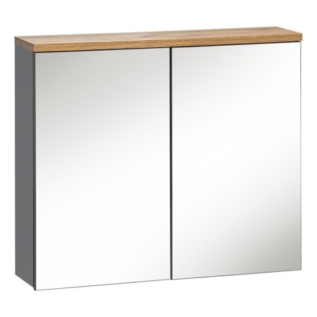 Dulap cu oglinda Bali Grafit, MDF, PAL melaminat, gri, 2 usi, L.60 cm, BALI GRAFIT 840 FSC