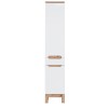 Dulap inalt Bali White, MDF, PAL melaminat, alb, 2 usi, 1 sertar, H.187 cm, BALI WHITE 800 FSC