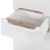 Dulap inalt Bali White, MDF, PAL melaminat, alb, 2 usi, 1 sertar, H.187 cm, BALI WHITE 800 FSC