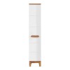 Dulap inalt Bali White, MDF, PAL melaminat, alb, 2 usi, H.187 cm, BALI WHITE 804 FSC