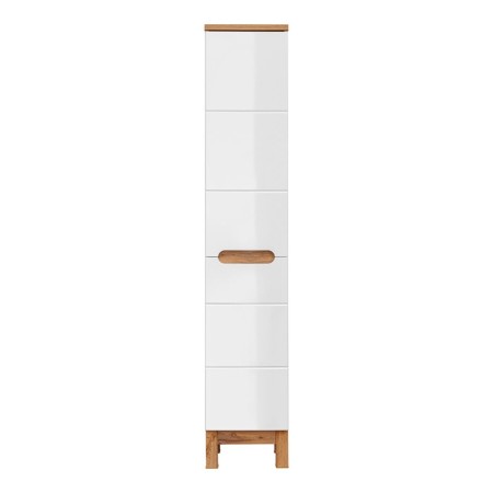 Dulap inalt Bali White, MDF, PAL melaminat, alb, 2 usi, H.187 cm, BALI WHITE 804 FSC