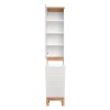Dulap inalt Bali White, MDF, PAL melaminat, alb, 2 usi, H.187 cm, BALI WHITE 804 FSC