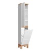 Dulap inalt Bali White, MDF, PAL melaminat, alb, 2 usi, H.187 cm, BALI WHITE 804 FSC