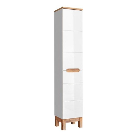 Dulap inalt Bali White, MDF, PAL melaminat, alb, 2 usi, H.187 cm, BALI WHITE 804 FSC