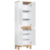 Dulap inalt Bali White, MDF, PAL melaminat, alb, 4 usi, H.187 cm, BALI WHITE 805 FSC