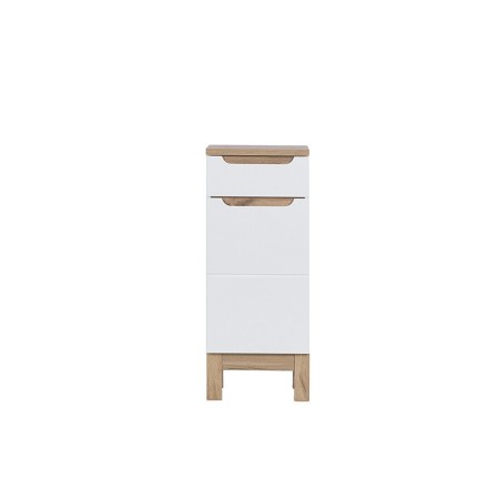 Dulap lateral Bali White, MDF, PAL melaminat, alb, 1 usa, 1 sertar, L.35 cm, BALI WHITE 810 FSC