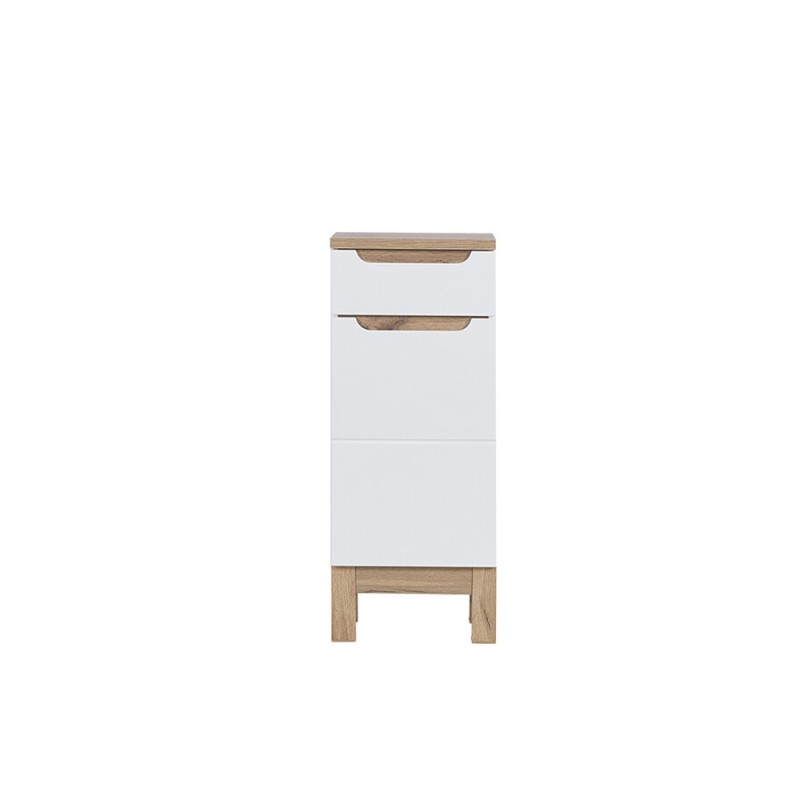 Dulap lateral Bali White, MDF, PAL melaminat, alb, 1 usa, 1 sertar, L.35 cm, BALI WHITE 810 FSC