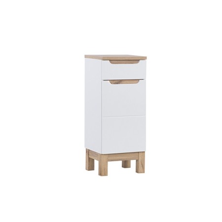 Dulap lateral Bali White, MDF, PAL melaminat, alb, 1 usa, 1 sertar, L.35 cm, BALI WHITE 810 FSC