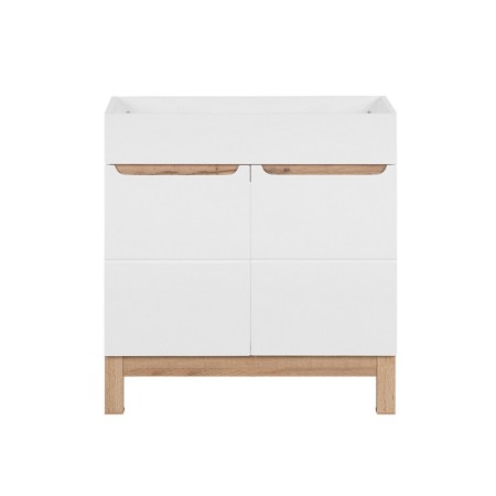 Dulap lavoar Bali White, MDF, PAL melaminat, alb, 2 usi, L.80 cm, BALI WHITE 821 -80 CM FSC