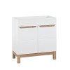 Dulap lavoar Bali White, MDF, PAL melaminat, alb, 2 usi, L.80 cm, BALI WHITE 821 -80 CM FSC