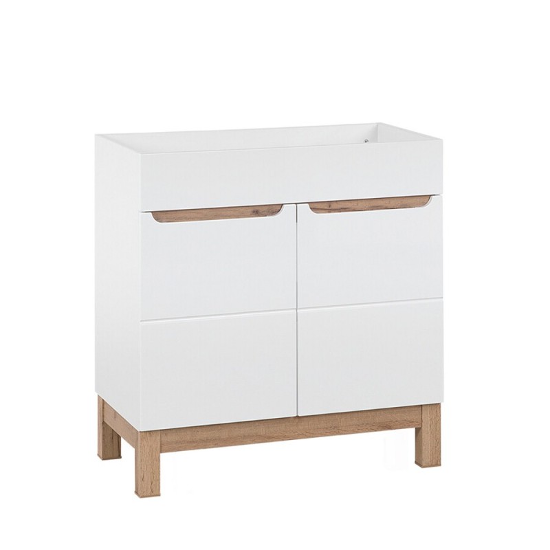 Dulap lavoar Bali White, MDF, PAL melaminat, alb, 2 usi, L.80 cm, BALI WHITE 821 -80 CM FSC