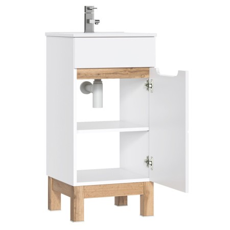 Dulap lavoar Bali White, MDF, PAL melaminat, alb, 1 usa, L.40 cm, BALI WHITE 823 -40 CM FSC