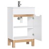 Dulap lavoar Bali White, MDF, PAL melaminat, alb, 1 usa, L.50 cm, BALI WHITE 824 -50 CM FSC