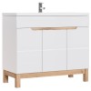 Dulap lavoar Bali White, MDF, PAL melaminat, alb, 3 usi, L.100 cm, BALI WHITE 825 -100 CM FSC